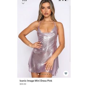 White fox iconic mini dress